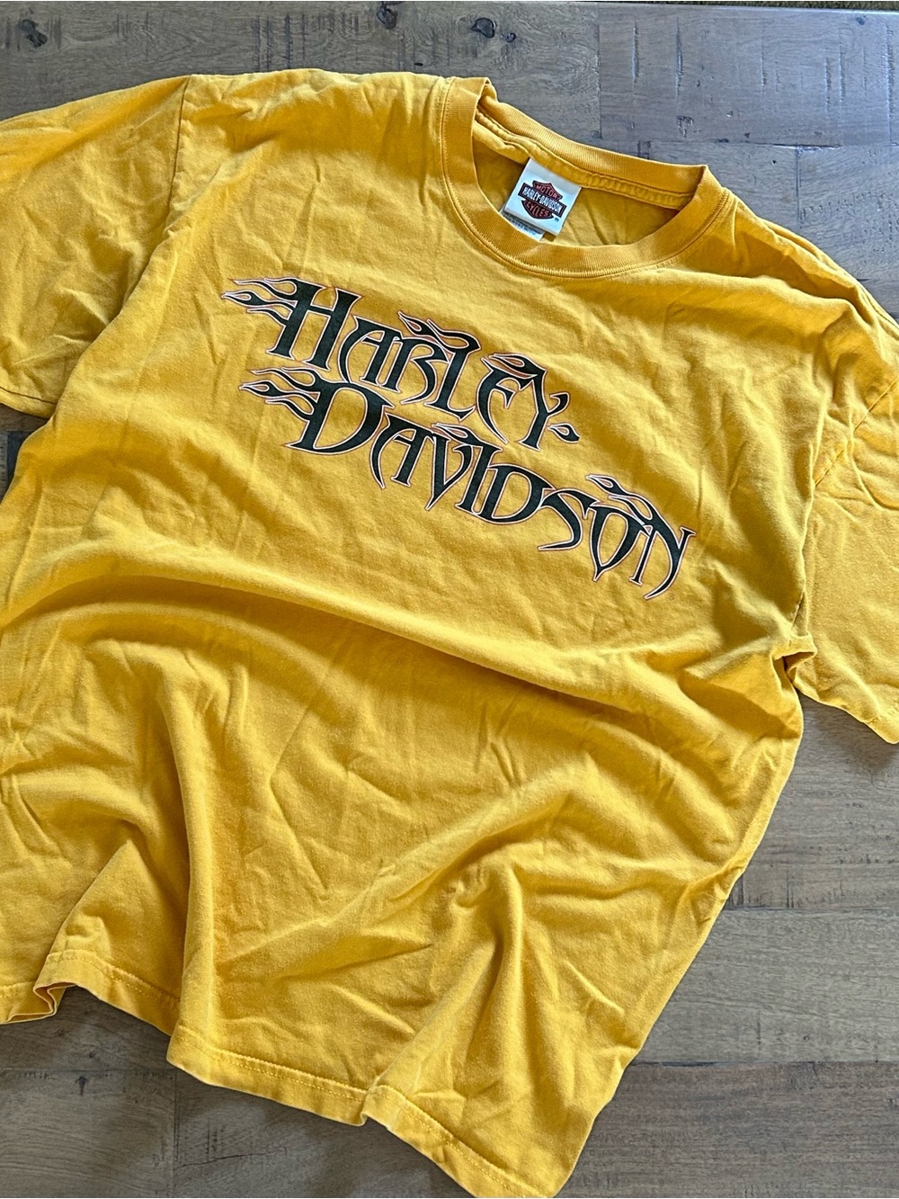 Harley-Davidson Yellow Logo Flame Graphic Tee